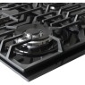 Wiggo WH-G634GL(B) gas-op-glas kookplaat (60 cm)